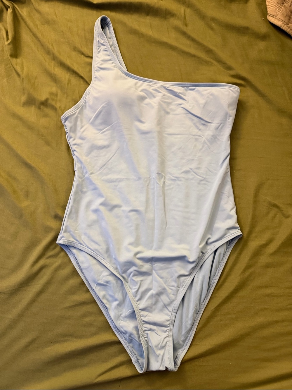 Source Unknown Pale Blue One-Shoulder Women's One-Piece Swimsuit
